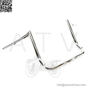 Factory 47 14" Chrome Assault Handlebar 1.5" Harley Touring Street Electra Glide (For: Harley-Davidson)