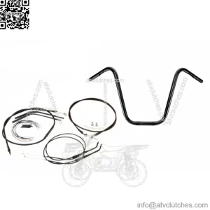 Burly 12" Black Apehanger Handlebar Install Cable Kit Harley Sportster 2004-2006 (For: Harley-Davidson)