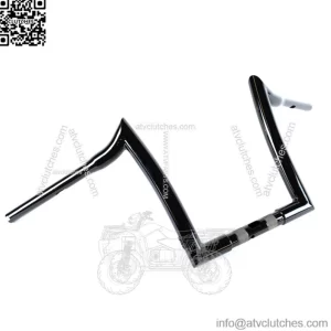 Factory 47 Signature Ape Hanger Handlebars 12" 1-1/4" Black Harley FLTR 15-22 (For: Harley-Davidson)