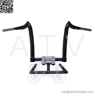 KST Kustoms Gloss Black 10" Spearhead Handlebars Bars Harley Road King Glide 1.5 (For: Harley-Davidson)