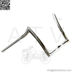 Factory 47 Signature Ape Hanger Handlebars 12" 1-1/4" Chrome Harley FLTR 15-22 (For: Harley-Davidson)