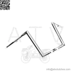 Factory 47 STR Miter Ape Hanger Handlebars 12" TBW Chrome Harley FLTR 15-22 (For: Harley-Davidson)