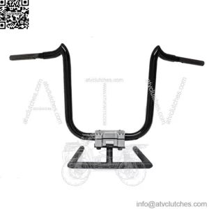 KST Kustoms Gloss Black 10" Double Trouble Handlebars Bars Harley FLTR Softail D (For: Harley-Davidson)