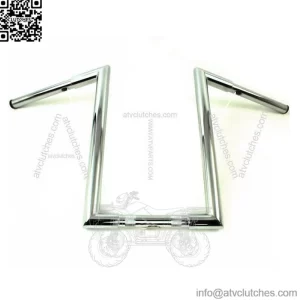 16" 1 1/4" Z Bars Apes Hangers Knurled & Drilled Handlebars Harley Bobber Custom (For: Harley-Davidson)