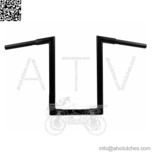 Black 16 1-1/4" Z Bars Handlebars Ape Hangers Harley Bobber Chopper Custom Dyna (For: Harley-Davidson)