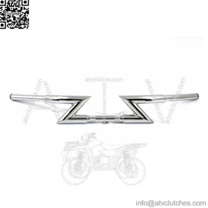 Chrome 1-1/4" 1.25 Crazy Z Bars Handlebars Drilled Knurled Harley Chopper Bobber (For: Harley-Davidson)