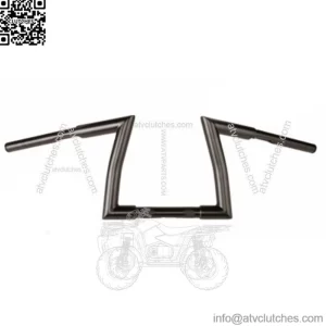 Black 9" 1.25" Fat Z Bars Handlebar Harley Bobber Sportster Softail Chopper Dyna (For: Harley-Davidson)