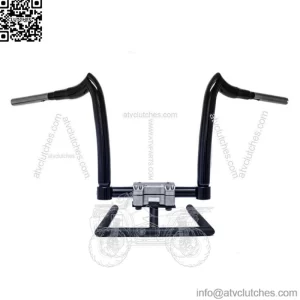 KST Kustoms Gloss Black 14" Spearhead Handlebars Bars Harley Road King Glide 1.5 (For: Harley-Davidson)