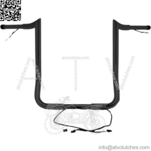 Yaffe Wired 12" Black Monkey Bagger Ape Hangers Bars Handlebars Harley Touring B (For: Harley-Davidson)