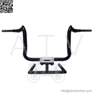KST Kustoms Denim Satin Black 14" Bison Bagger Handlebars Bars Harley Touring (For: Harley-Davidson)