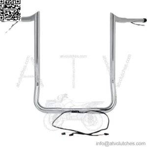 Yaffe Wired 14" Chrome Monkey Bagger Ape Hangers Bars Handlebars Harley Touring (For: Harley-Davidson)