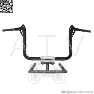 KST Kustoms Gloss Black 10" Punisher Handlebars Bars Harley Touring Batwing FLH (For: Harley-Davidson)