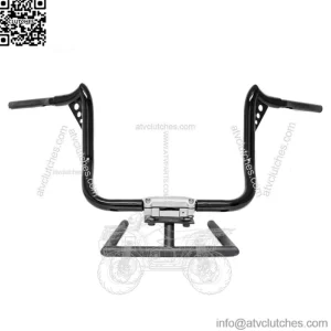 KST Kustoms Gloss Black 12" Punisher Handlebars Bars Harley Touring Batwing FLH (For: Harley-Davidson)