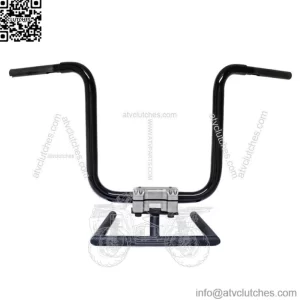 KST Kustoms Gloss Black 12" Straight Jacket Handlebars Bars Harley FLTR 1.25" (For: Harley-Davidson)
