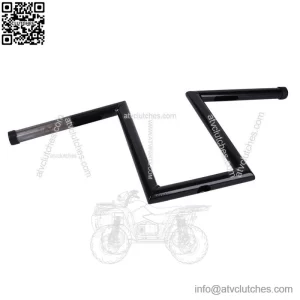 1" Hanger Handlebar 10-1/2" Drag Z-Bars Black for Harley Sportster Softail (For: Harley-Davidson)