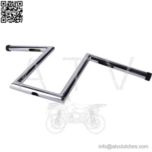 Motorcycle 10-1/2" Rise Hanger Z-Bar Handlebar For Harley FXST FLST FXR FLT (For: Harley-Davidson)