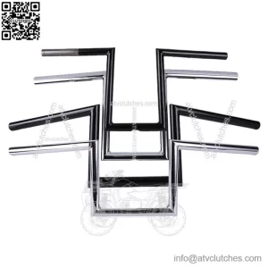 1" Drag Bar Hanger 8" 10-1/2" Rise Handlebars Z-Bars For Harley Chopper Bobber (For: Harley-Davidson)
