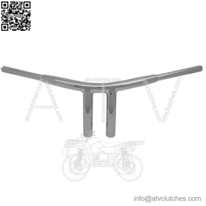 Drag Specialties 8" Chrome Radius T-Bar Handlebars for Harley Davidson