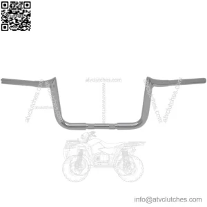 1-1/4" Prime Ape Chrome 10" Motorcycle Handlebars fits Harley