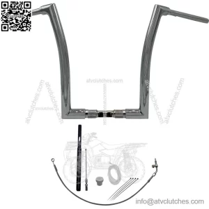 Chrome 16" Flat Top Handlebar Kit 2021-2022 Harley Touring FLTR CVO