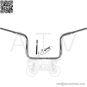 Chrome 12" Round Top Handlebar Kit 2021-2022 Harley Touring FLH CVO