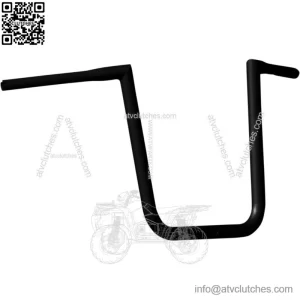 Black 12" Ape Hanger Handlebars for 2015-22 Harley Road Glide FLTRX