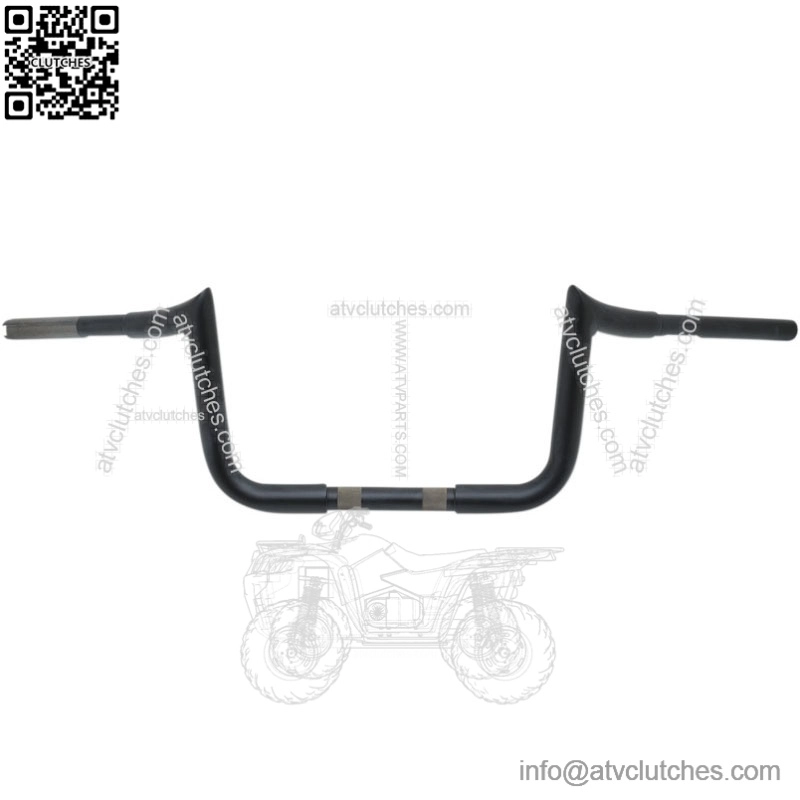 Matte Black 10" Prime Ape 1-1/4" Motorcycle Handlebars for Harley