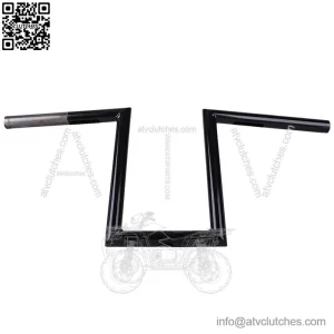 #1 10-1/2" Rise Black Handlebar For Harley Dyna Softail Sportster 883 1200