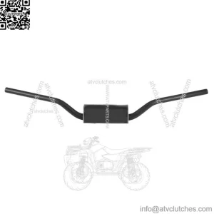 Black RC / OEM Bend Handlebar - 1-1/8" w/ Pad 604-01-BK