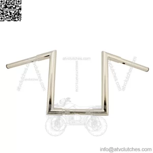1.25" Knurl Handlebars 12" Rise Chrome Harddrive 21-356