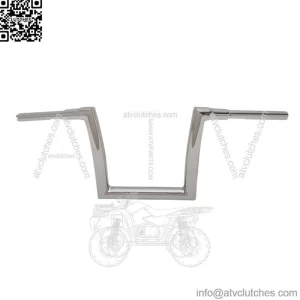1 1/2" Strip Handlebars 10" Rise Chrome 0601-4880