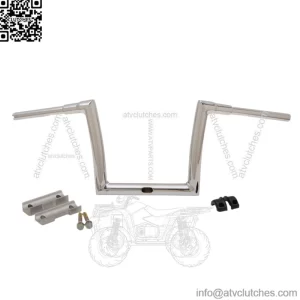 1-1/2" Touring Strip Handlebar 10" Rise Chrome 0601-5197