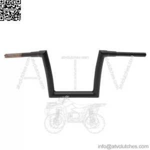 1 1/2" Strip Handlebars 10" Rise Black Flat 0601-4882