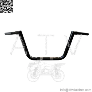 1 1/4" Big Twin Peaks Handlebars Black 10" Rise LA-7362-10B