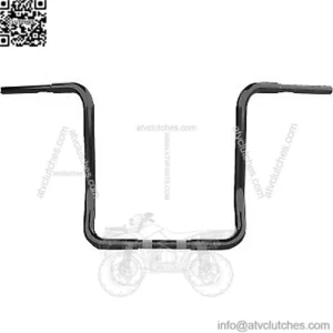 1-1/4 in. Twin Round Handlebars 1-1/4" Gloss Black LA-7325-16B