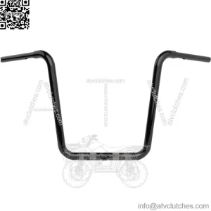 1-1/4 in. Twin Round Handlebars Gloss Black LA-7324-16B
