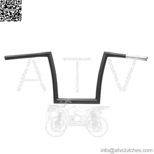 1 1/4" Strip Handlebars 14" Flat Black 0601-3134