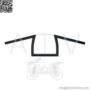 1" Handlebars slotted Black 6014-2016