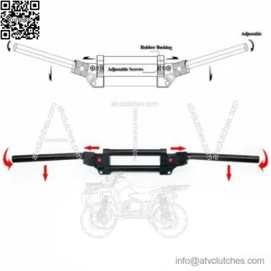7/8" 22mm Adjustable Anti Vibration Handlebars For Yamaha Banshee YFZ350 YFZ450R