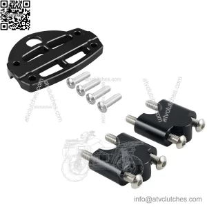 For Yamaha Raptor 700R Handlebar Clamp With Key Guard + Handlebar Riser Clamps