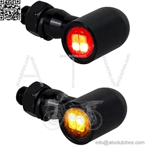 Rear Motorcycle LED Turn Signals Universal Mini Size Brake Tail Light Blinkers Compatible with Harley Honda Kawasaki Suzuki Triumph Yamaha