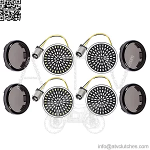 Benlari 1157 LED Turn Signals Front Rear 81 LED Lights Super Bright Bulbs Lens Covers Kit 1986-2023 Compatible for Harley Davidson Touring Dyna Softail Sportster Street Glide Road Glide Iron 883