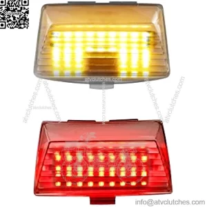 2PCS Front Rear Smoked Fender Lights LED Fender Tips Tail Light Compatible with Harley Electra Glide Road King Heritage Softail Touring FLHTC FLTRU FLHTKL (Tinted Lens)