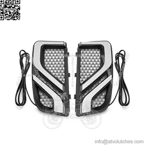 Motorcycle LED Turn Signal Running Light for Fairing Lower Grills, Compatible with Touring Electra Glide Ultra Limited Road Glide 2014-2020 2021 2022 2023 (Black)