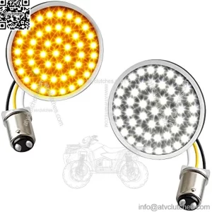 1157 Front LED Turn Signals 2 Inch Bullet Blinkers SMD Panel Compatible with Harley Dyna Sportster Road King Street Glide Softail