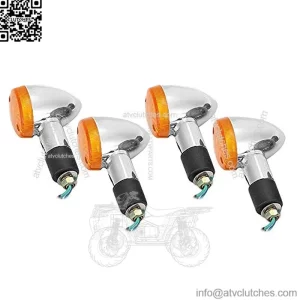 Motorcycle Turn Signals 4pcs Universal Front Rear Turn Signal Lights for Honda Harley Kawasaki Suzuki Yamaha Motorcycle Street Standard Custom Bike Cruiser Bobber Chopper