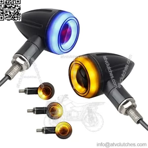 Sequential Turn Signals Light LED Switchback Flowing Motorcycle Blinkers Universal Bullet Indicators Compatible with Harley Honda Kawasaki Yamaha Suzuki Off-road