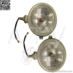 310066F Set of 2 12V Gray Head Lamp Lights Fits Ford 2N 8N 9N 600 800 NAA