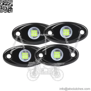 4X GREEN  LED Rock Light Pods Under Wheel Trail Rig Lamp Offroad ATV UTV 4X4 (For: More than one vehicle)