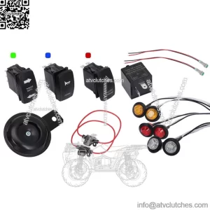 LED Turn Signal Horn Kit Street Legal For Can-Am Kawasaki Teryx KRX 1000 2020-22 (For: More than one vehicle)